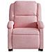 Poltrona Alzapersona Reclinabile Rosa in Velluto - Foto miniatura 8