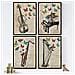 Set Di 4 Stampe Artistiche Vintage Con Strumenti Musicali Pianoforte Emozioni Arpa Musica Sassofono Sax Comunicazione Violoncello Senza Cornice A4 - Foto miniatura 1