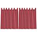Tende in Voile con Passanti 2 pz Rosso Vino 140x140 cm - Foto miniatura 1