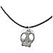 Collana Con Teschio Placcata In Nero E Argento - Foto miniatura 2