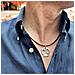 Collana Con Teschio Placcata In Nero E Argento - Foto miniatura 3