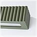 Lampada Da Parete In Ceramica Rigata Verde Oliva Sl. 1888 - Moderno Lampada Da Parete Verde Oliva 10x34x12 Cm - Foto miniatura 5