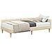 Struttura Letto Angolare con Materasso 2 pcs Crema Tessuto - Foto miniatura 1