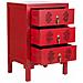 Mesita De Madera Con 3 Cajones Rojo 45x36x70 - Foto miniatura 5