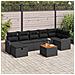 Set Divano da Giardino con cuscino 8 pcs Nero Poly Rattan - Foto miniatura 2