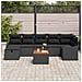 Set Divano da Giardino con cuscino 8 pcs Nero Poly Rattan - Foto miniatura 3