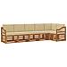 Set divani 6 pcs Naturale e Beige Legno di Acacia Massello - Foto miniatura 1