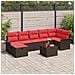 Set Divano da Giardino con cuscino 8 pcs Poly Rattan - Foto miniatura 2