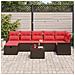 Set Divano da Giardino con cuscino 8 pcs Poly Rattan - Foto miniatura 3
