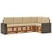 Set divano sezionale con cuscino 5 pcs Naturale e Beige - Foto miniatura 1