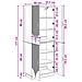 Set di armadi 2 pcs Nero Legno ingegnerizzato - Foto miniatura 8