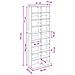 Mobile per CD Grigio Cemento 65 x 23,5 x 175 cm - Foto miniatura 9