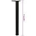 Set 4 Gambe Nere Tavolo Regolabili Con Staffe Triangolari 710 Mm - Foto miniatura 4