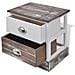 Comodini Shabby Chic 2 Pezzi Marrone E Bianco - Foto miniatura 4