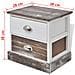 Comodini Shabby Chic 2 Pezzi Marrone E Bianco - Foto miniatura 8