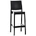 Sgabello Bar Maya Impilabile in Polipropilene I Sgabello Outdoor con Schienale I Sedia Sgabello Alta in Plastica Alt. 75 CM Nero - Foto miniatura 1