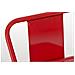 Set 2 Sgabelli Bar in Metallo Mason I Coppia Sgabelli Alti Bancone I Sgabelli Industrial H 77cm I Sgabello Pub Cucina con Schienale E Poggiapiedi Rosso - Foto miniatura 4