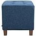 Poggiapiedi Divano Pharao - Sgabello Pouf Capitonné Imbottito in Tessuto I Sgabello Basso Salotto Piedini in Legno I Sgabello Quadrato da Sala 45x45 cm I Pouf Design Salotto Blu - Foto miniatura 3