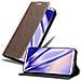 Cadorabo Custodia Compatibile Con Meizu 16 In Bruno Caffè - Coperchio Protettiva Con Chiusura Magnetica, Funzione Stand E Tasca Per Le Carte - Foto miniatura 1