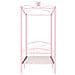 Letto A Baldacchino Rosa In Metallo 90x200 Cm - Foto miniatura 3