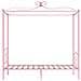 Letto A Baldacchino Rosa In Metallo 90x200 Cm - Foto miniatura 4