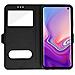 Custodia Galaxy S10 Sportellino 2x Finestre Cover Silicone - Nero - Foto miniatura 2