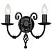 Lampada Da Parete A Candela Per Interni A 2 Luci Nera, E14 - Foto miniatura 2