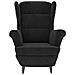 Poltrona Nera In Velluto - Foto miniatura 6