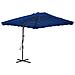 Ombrellone con Palo in Acciaio Blu 250x250x230 cm - Foto miniatura 1