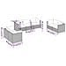 Set Divani Da Giardino 7 Pz Con Cuscini In Polyrattan Marrone - Foto miniatura 6
