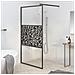 Parete Doccia Walk In 100x195 Cm Vetro Esg Design Pietre Nero - Foto miniatura 1