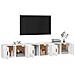 Mobili Porta Tv A Parete 3 Pz Bianco 80x34,5x40 Cm - Foto miniatura 3