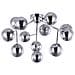 Lampada Da Soffitto Contemporanea Dallas Metallo Cromo 12 Luci Diffusori Fumè - Foto miniatura 1