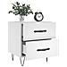 Comodini 2 Pz Bianchi 40x35x47,5 Cm In Legno Multistrato - Foto miniatura 2