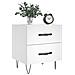 Comodini 2 Pz Bianchi 40x35x47,5 Cm In Legno Multistrato - Foto miniatura 3