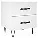 Comodini 2 Pz Bianchi 40x35x47,5 Cm In Legno Multistrato - Foto miniatura 4