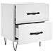 Comodini 2 Pz Bianchi 40x35x47,5 Cm In Legno Multistrato - Foto miniatura 7