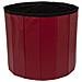 Pouf Salotto Contenitore Ecopelle Rotondo Pieghevole Tinta Unita Pouf Bordeaux - Foto miniatura 5