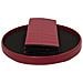 Pouf Salotto Contenitore Ecopelle Rotondo Pieghevole Tinta Unita Pouf Bordeaux - Foto miniatura 3