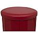 Pouf Salotto Contenitore Ecopelle Rotondo Pieghevole Tinta Unita Pouf Bordeaux - Foto miniatura 4