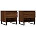 Tavolini Salotto 2pz Rovere Marrone 50x46x50 Legno Multistrato - Foto miniatura 2