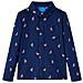 Camicia Per Bambini Con Stampa Cane Blu Marino 128 - Foto miniatura 1