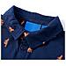 Camicia Per Bambini Con Stampa Cane Blu Marino 128 - Foto miniatura 3