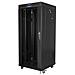 Free Standing Rack 19inch Cabinet 27u 600x600 Glass Door Lcd Flat Pack Black Rack Indipendenti - Foto miniatura 1