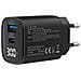 Alimentatore USB PD, caricatore GaN, 2 porte, USB-C + USB-A, 30W, display - Foto miniatura 2