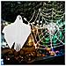 Decorazione Terrificante Per Halloween: Fantasma In Volo Con Ragnatela 21x27cm E 48cm - Foto miniatura 1