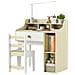 Set Scrivania per Bambini e Sedia in Legno con Scaffale e Cassetto, Età 3-10 Anni, Bianco e Legno - Foto miniatura 1