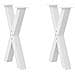 Gambe Tavolo Pranzo Forma X 2pz Bianco 50x(72-73)cm Acciaio - Foto miniatura 1