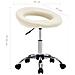 Lusso Casadino -  Sedia Da Lavoro Con Ruote Crema In Similpelle - Foto miniatura 7