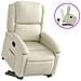 Poltrona Alzapersona Reclinabile Crema In Similpelle - Foto miniatura 1